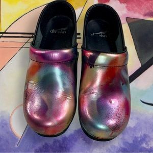 Dansko Multicolor Metallic Mules